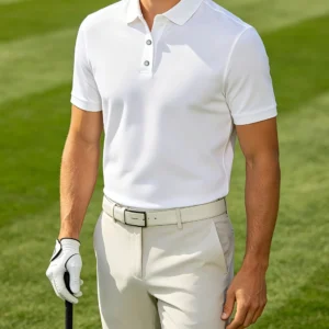Men's Summer Solid Color Collar Polo Shirt